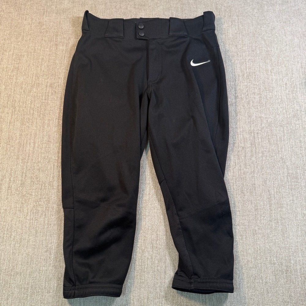 Nike Team Engineered Baseball Softball Pants Black Small 18 Inch Inseam